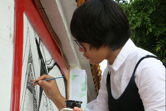 动画学院受邀参加合浦白龙城壁画公益活动